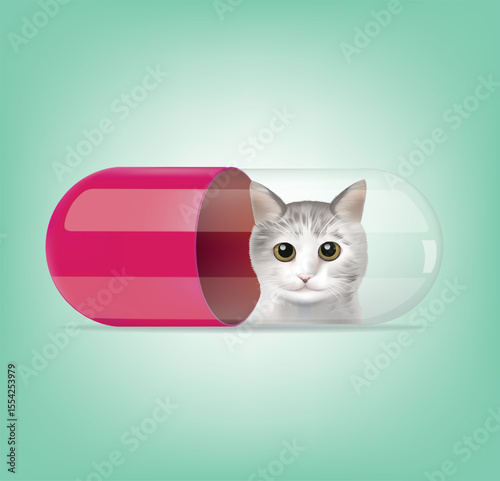 Design of cat medicine capsules