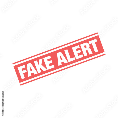 Fake Alert Rubber Stamp Vector Template