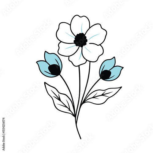 vector illustration of a flower