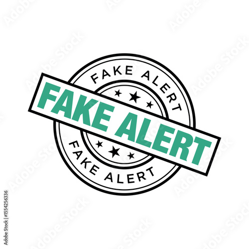 Fake Alert Rubber Stamp Vector Template