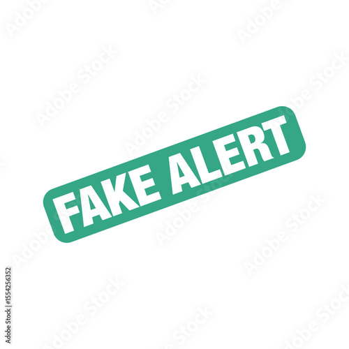 Fake Alert Rubber Stamp Vector Template