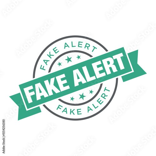 Fake Alert Rubber Stamp Vector Template