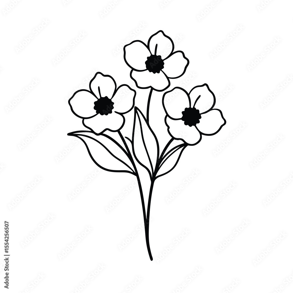 Obraz premium vector illustration of a flower