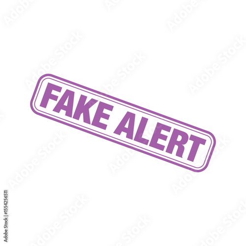 Fake Alert Rubber Stamp Vector Template