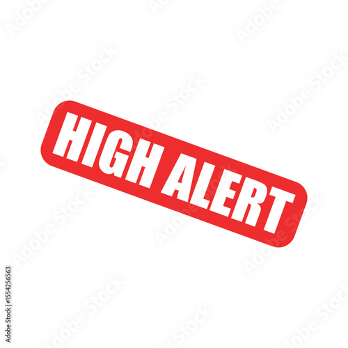High Alert Rubber Stamp Vector Template