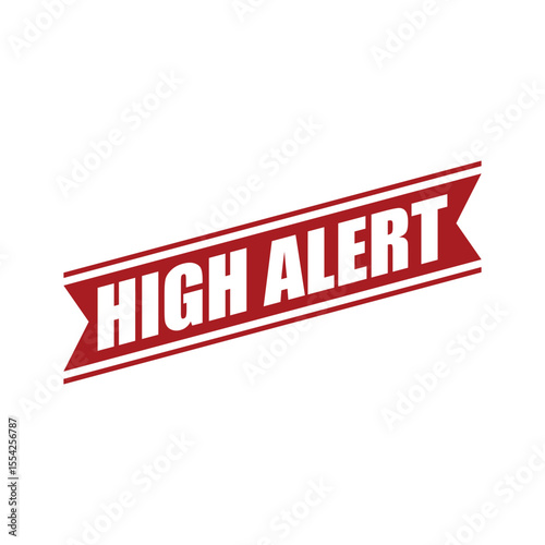 High Alert Rubber Stamp Vector Template