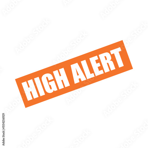 High Alert Rubber Stamp Vector Template