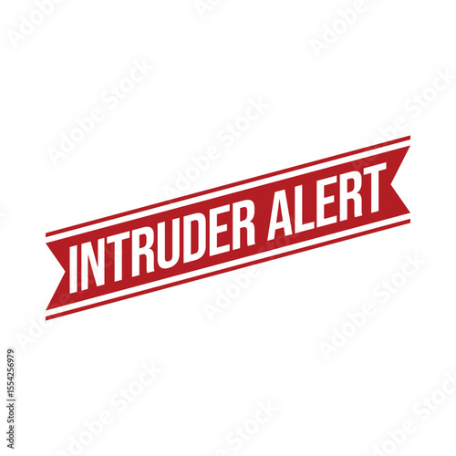 Intruder Alert Rubber Stamp Vector Template