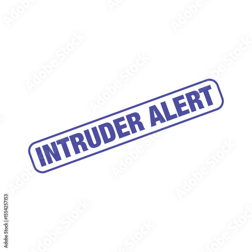 Intruder Alert Rubber Stamp Vector Template