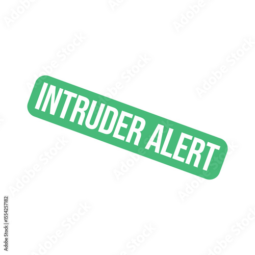 Intruder Alert Rubber Stamp Vector Template