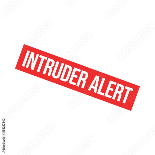Intruder Alert Rubber Stamp Vector Template