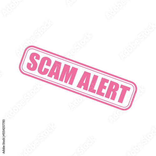 Scam Alert Rubber Stamp Vector Template