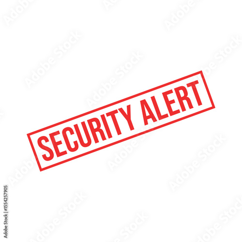 Security Alert Rubber Stamp Vector Template