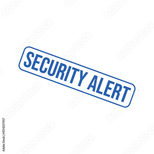 Security Alert Rubber Stamp Vector Template