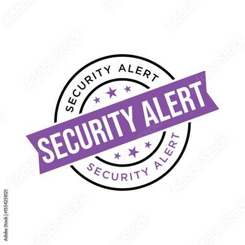 Security Alert Rubber Stamp Vector Template