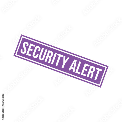 Security Alert Rubber Stamp Vector Template