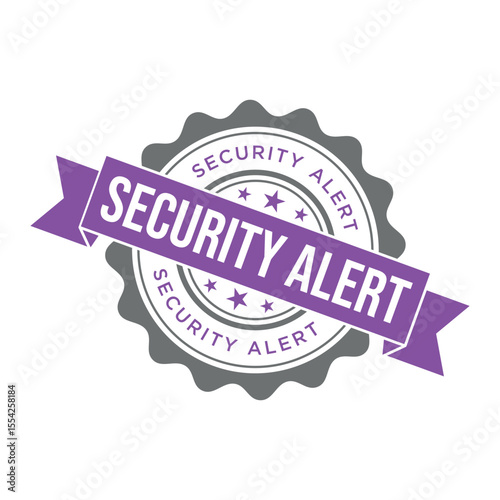 Security Alert Rubber Stamp Vector Template
