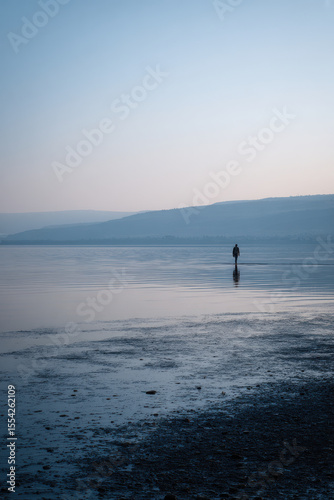 delta estuary in palestine illuminated by clear blue light featuring geometric patterns