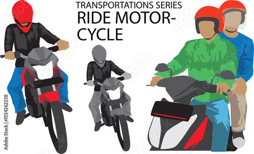 illustration vector of motorcycle riders