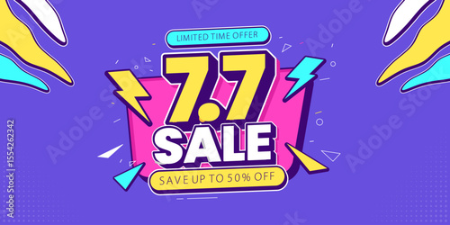 Super sale promo banner with discount offer. Flash sale banner background. Flash sale special offer banner for social media post or website banner