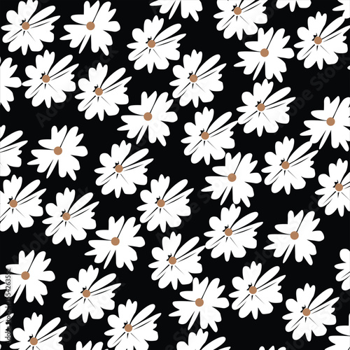 white frocks flower all over pattern print illustrations vector art