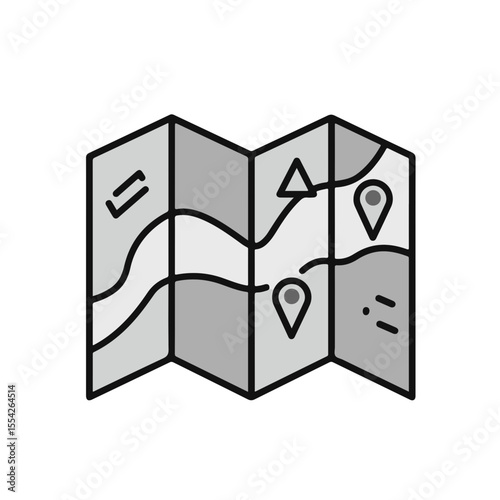 A detailed map, folded and ready for exploration.