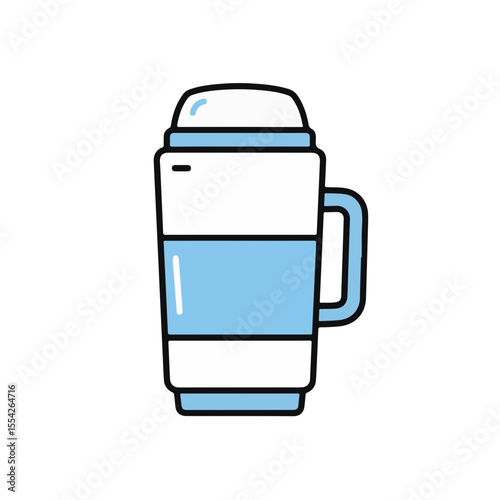 A vibrant and modern insulated coffee mug.