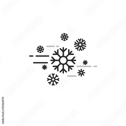 Snowflakes falling.