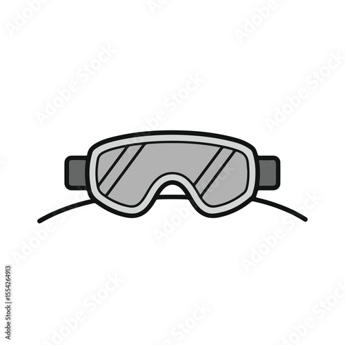 Modern ski goggles ready for winter sports