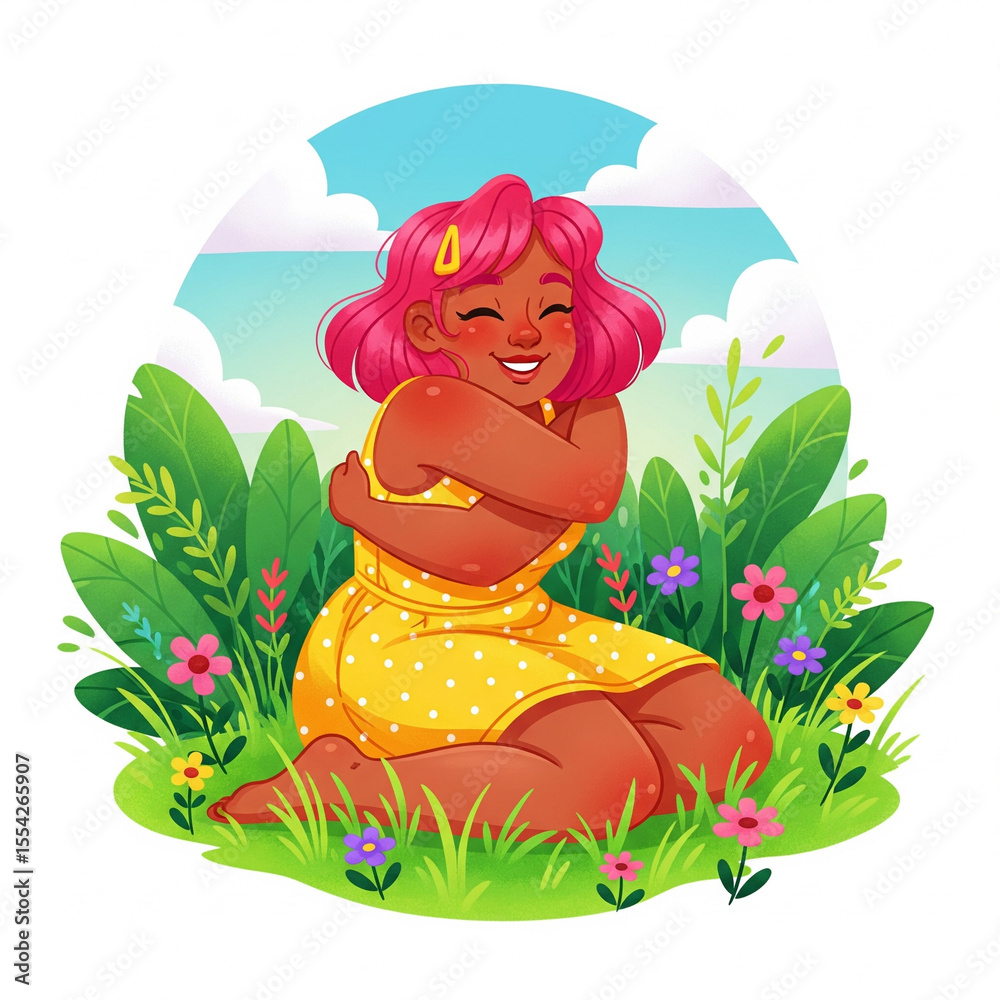 Naklejka premium a girl who selflove 
