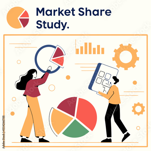 Market share analysis with data visualization and business insights