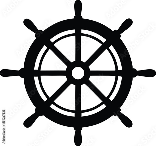 ship helm vector