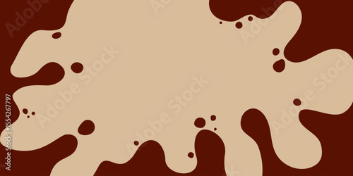 Coffee or chocolate liquid texture. Cocoa splash vector background. Abstract liquid brown waves illustration.	
