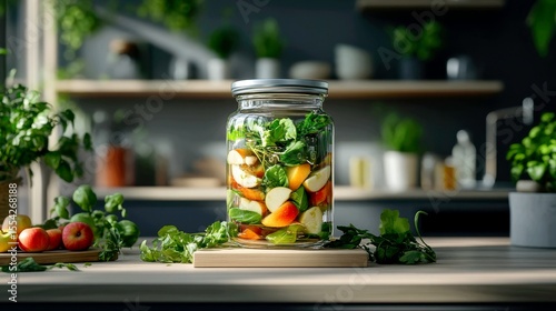 A zero-waste advocate ferments apple scraps into vinegar in a repurposed glass jar