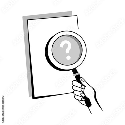 A drawing style illustration representing finding 
