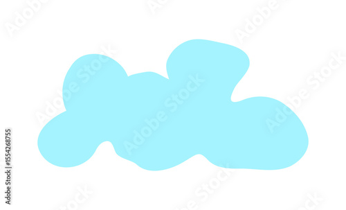 Light Blue Cloud Blob Vector Shape Design Element