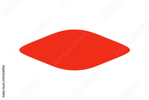 Red Rounded Diamond Shape Design Element Vector