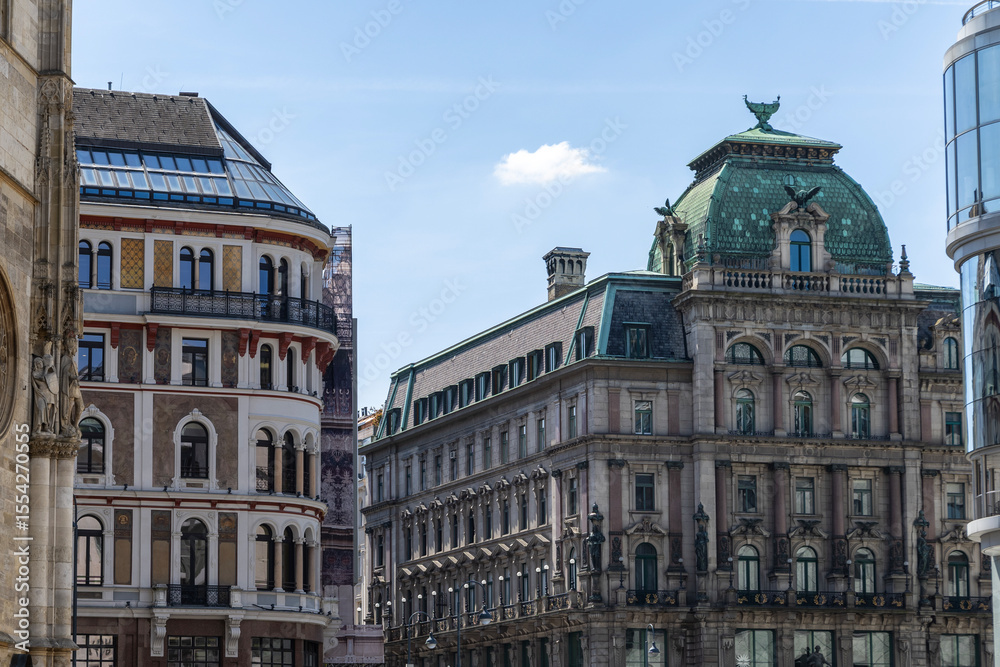 Fototapeta premium Facades of buildings of historical buildings Austria, Vienna