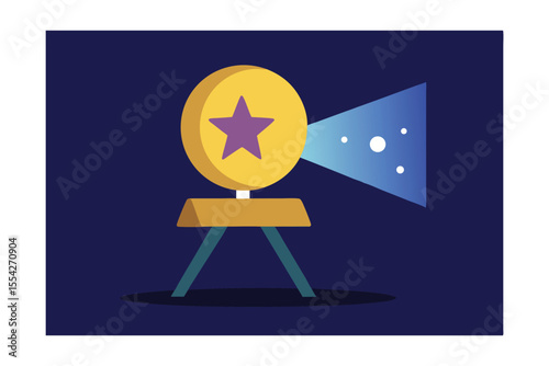 Cartoon Star Projector Night Light on Table