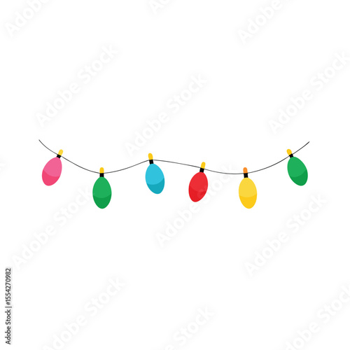 Cartoon Horizontal Christmas String Lights Decoration