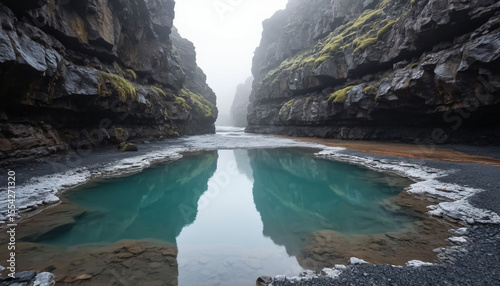 A pond inside a cave
