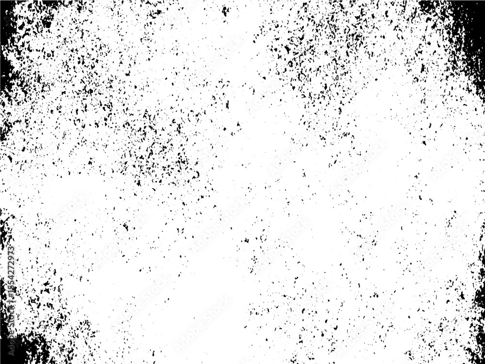 Abstract dirty or aging frame. Dust particle and dust grain texture on white background, grunge halftone print frame, vector background, Grunge frame - Creative background with space for