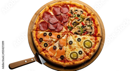 Variety pizza toppings