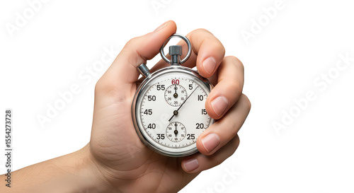 Vintage stopwatch in hand