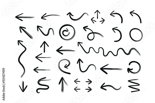 Arrows Collection: A comprehensive collection of hand-drawn arrow designs, perfect for adding a touch of bespoke artistry to digital projects.
