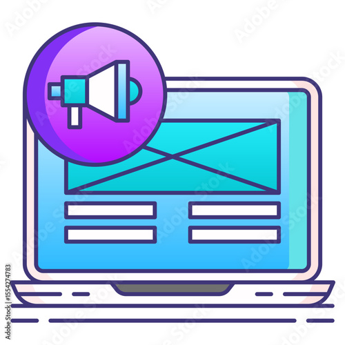 Ad Campaign Icon – Marketing and Promotion Symbol for UI/UX, Digital Advertising, Branding, and Social Media Projects

