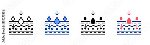Absorption icon sheet multiple style collection