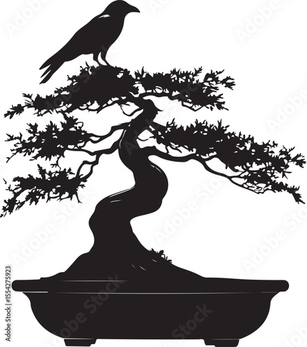 bird on tree, tree, nature, branch, vector, silhouette, leaf, illustration, plant, black, design, art, flower, spring, bird, trunk, drawing, wood, bonsai, floral, birds, leaves, forest, environment, g