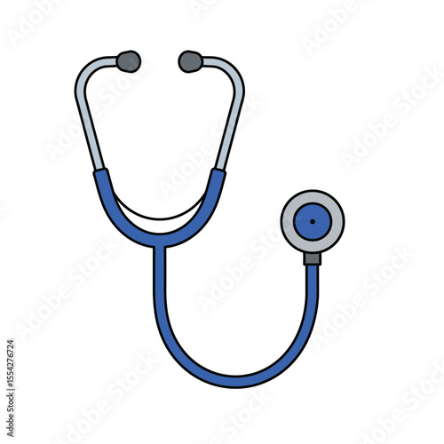 stethoscope on white background