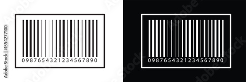 Barcode product distribution icon. Vector illustration on isolated transparent background. Business concept barcode pictogram. vector in eps 10.	